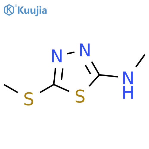 N-methyl-5-(methylsulfanyl)-1,3,4-thiadiazol-2-amine structure