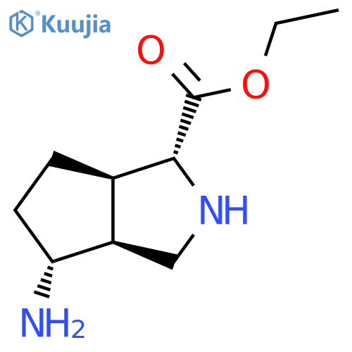 rac-ethyl (1R,3aS,4R,6aR)-4-amino-octahydrocyclopentacpyrrole-1-carboxylate structure