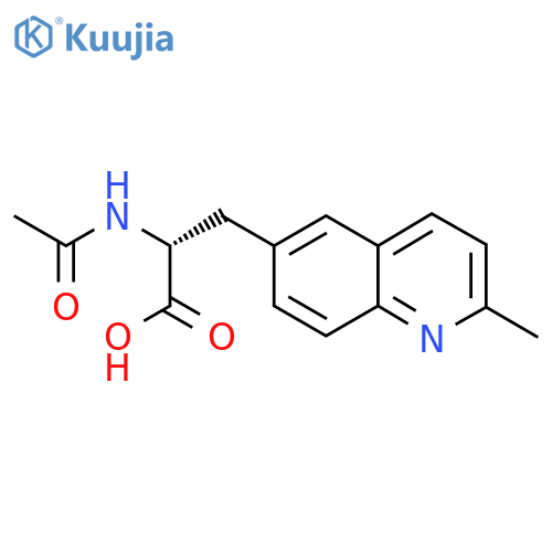 (2R)-2-acetamido-3-(2-methylquinolin-6-yl)propanoic acid structure
