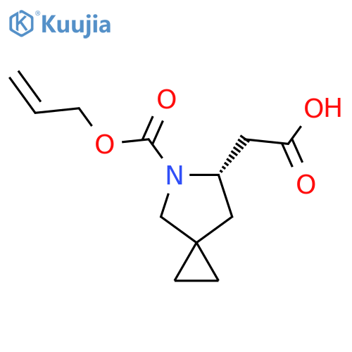 2-[(6S)-5-[(prop-2-en-1-yloxy)carbonyl]-5-azaspiro[2.4]heptan-6-yl]acetic acid structure