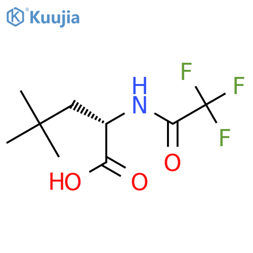 (2S)-4,4-dimethyl-2-(2,2,2-trifluoroacetamido)pentanoic acid structure