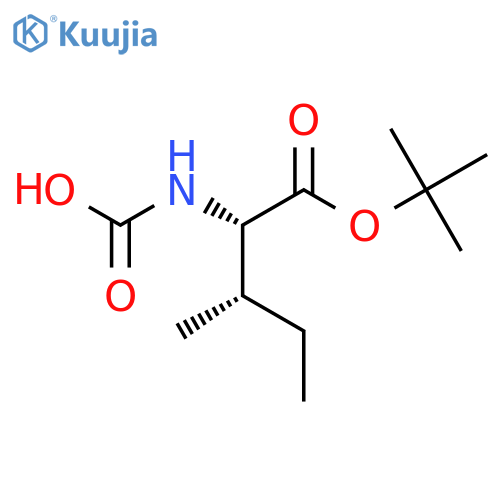 (2S,3S)-1-(tert-butoxy)-3-methyl-1-oxopentan-2-ylcarbamic acid structure