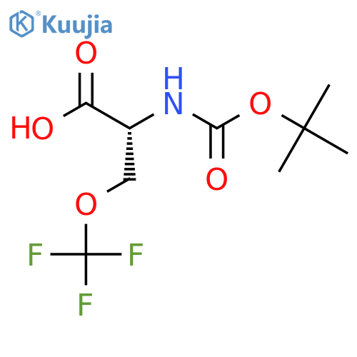(2R)-2-{(tert-butoxy)carbonylamino}-3-(trifluoromethoxy)propanoic acid structure