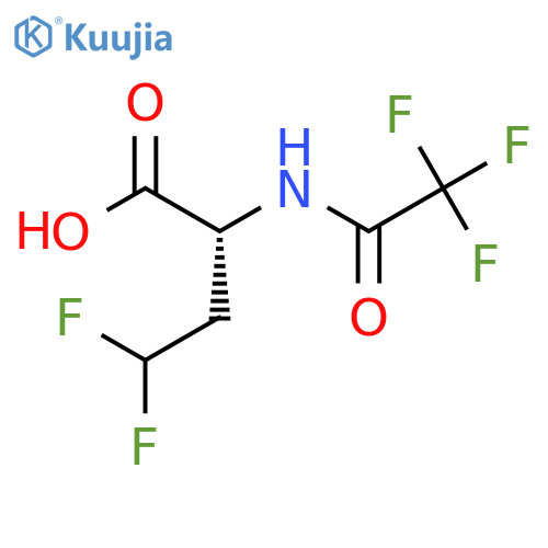 (2R)-4,4-difluoro-2-(trifluoroacetamido)butanoic acid structure