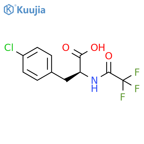 (2S)-3-(4-chlorophenyl)-2-(2,2,2-trifluoroacetamido)propanoic acid structure