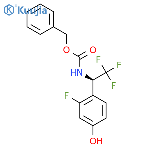 benzyl N-(1R)-2,2,2-trifluoro-1-(2-fluoro-4-hydroxyphenyl)ethylcarbamate structure