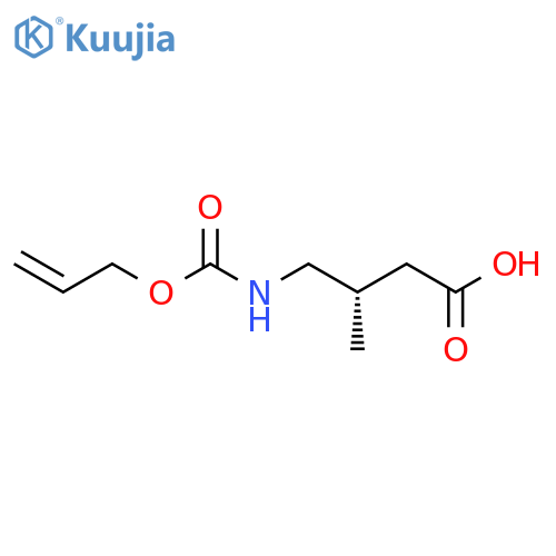 (3S)-3-methyl-4-{(prop-2-en-1-yloxy)carbonylamino}butanoic acid structure