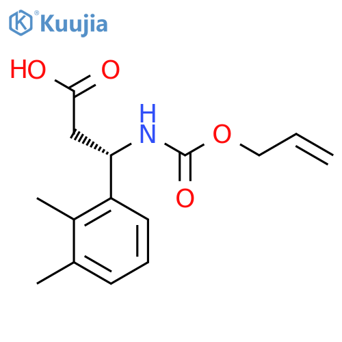 (3S)-3-(2,3-dimethylphenyl)-3-{[(prop-2-en-1-yloxy)carbonyl]amino}propanoic acid structure