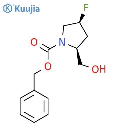 benzyl (2S,4S)-4-fluoro-2-(hydroxymethyl)pyrrolidine-1-carboxylate structure
