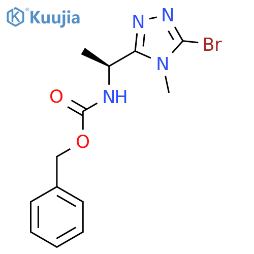 benzyl N-(1S)-1-(5-bromo-4-methyl-4H-1,2,4-triazol-3-yl)ethylcarbamate structure