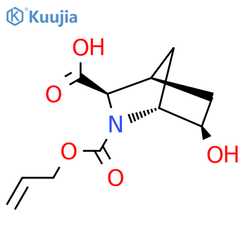 rac-(1R,3R,4S,6R)-6-hydroxy-2-(prop-2-en-1-yloxy)carbonyl-2-azabicyclo2.2.1heptane-3-carboxylic acid structure