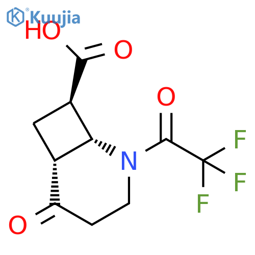 rac-(1R,6R,8R)-5-oxo-2-(2,2,2-trifluoroacetyl)-2-azabicyclo4.2.0octane-8-carboxylic acid structure
