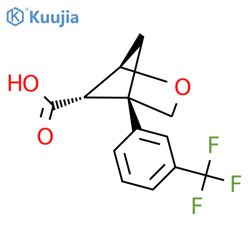 rac-(1R,4S,5S)-4-3-(trifluoromethyl)phenyl-2-oxabicyclo2.1.1hexane-5-carboxylic acid structure