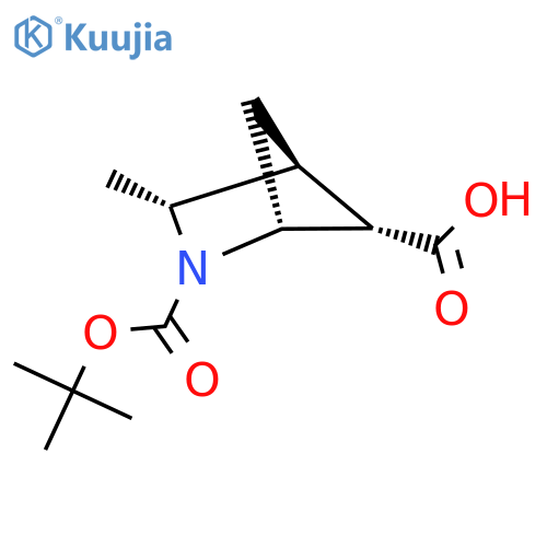 rac-(1R,3R,4S,5S)-2-(tert-butoxy)carbonyl-3-methyl-2-azabicyclo2.1.1hexane-5-carboxylic acid structure