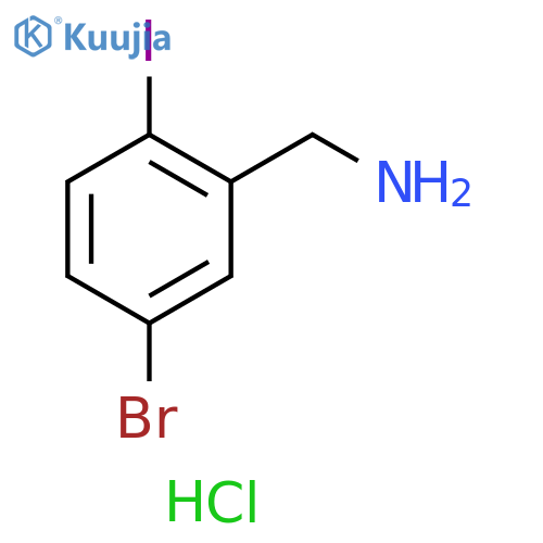 1-(5-bromo-2-iodophenyl)methanamine hydrochloride structure