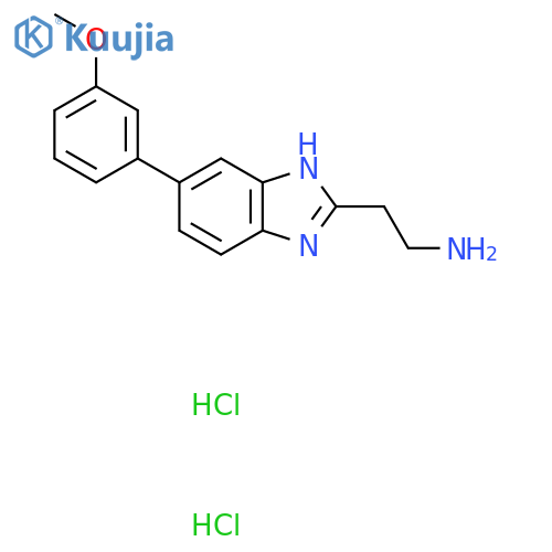 2-5-(3-methoxyphenyl)-1H-1,3-benzodiazol-2-ylethan-1-amine dihydrochloride structure