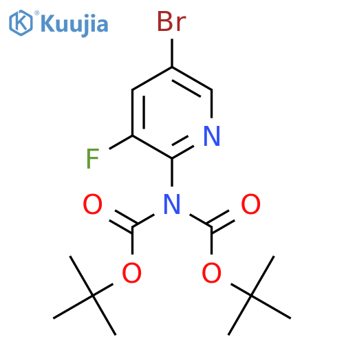 tert-butyl N-(5-bromo-3-fluoropyridin-2-yl)-N-(tert-butoxy)carbonylcarbamate structure