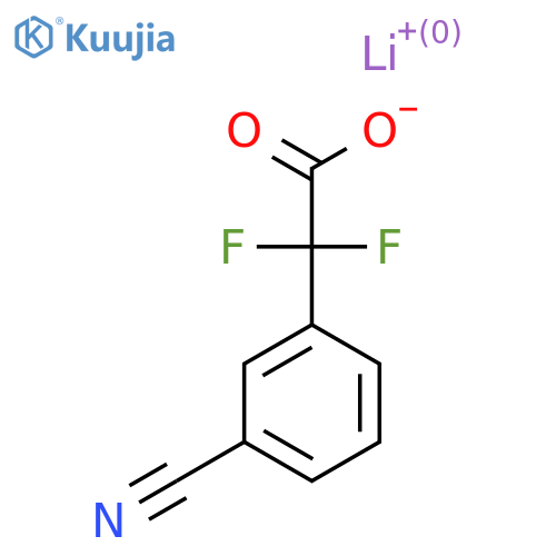 Lithium(1+) 2-(3-cyanophenyl)-2,2-difluoroacetate structure