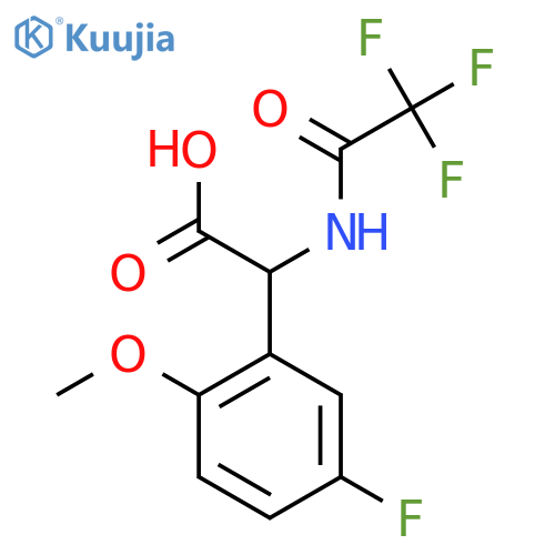 2-(5-Fluoro-2-methoxyphenyl)-2-(2,2,2-trifluoroacetamido)acetic acid structure