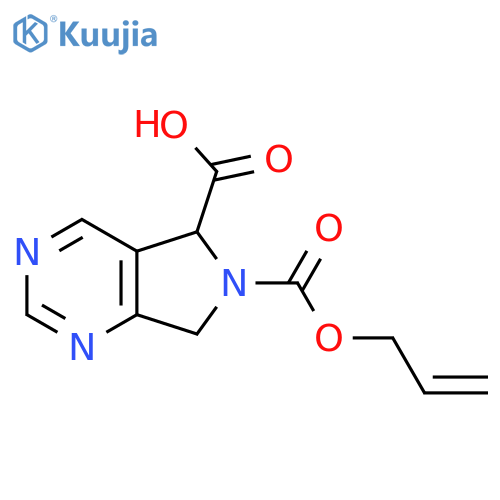 6-[(prop-2-en-1-yloxy)carbonyl]-5H,6H,7H-pyrrolo[3,4-d]pyrimidine-5-carboxylic acid structure