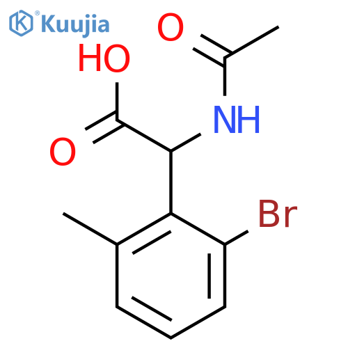 2-(2-Bromo-6-methylphenyl)-2-acetamidoacetic acid structure