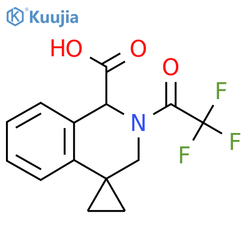 2'-(2,2,2-trifluoroacetyl)-2',3'-dihydro-1'H-spirocyclopropane-1,4'-isoquinoline-1'-carboxylic acid structure
