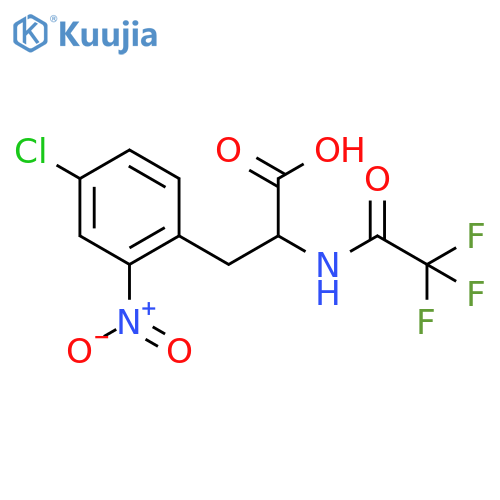 3-(4-Chloro-2-nitrophenyl)-2-(2,2,2-trifluoroacetamido)propanoic acid structure