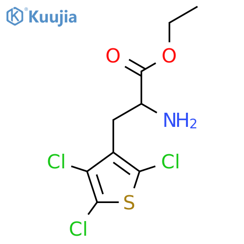Ethyl 2-amino-3-(2,4,5-trichlorothiophen-3-yl)propanoate structure