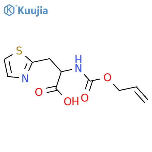 2-{(prop-2-en-1-yloxy)carbonylamino}-3-(1,3-thiazol-2-yl)propanoic acid structure