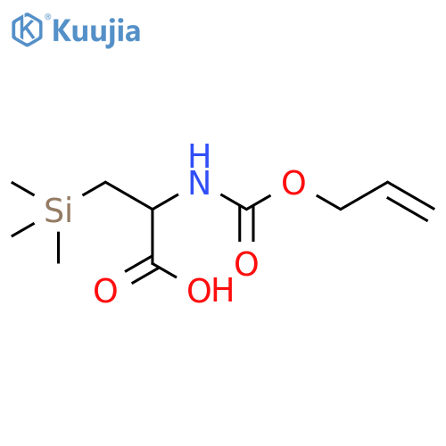 2-{(prop-2-en-1-yloxy)carbonylamino}-3-(trimethylsilyl)propanoic acid structure