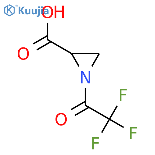 1-(2,2,2-Trifluoroacetyl)aziridine-2-carboxylic acid structure