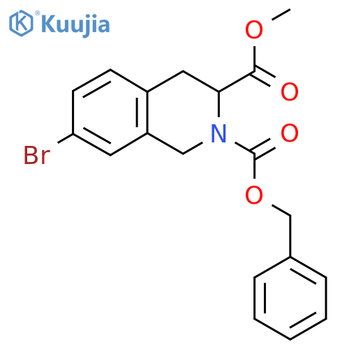 2-Benzyl 3-methyl 7-bromo-1,2,3,4-tetrahydroisoquinoline-2,3-dicarboxylate structure