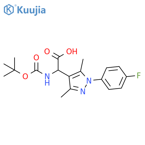 1H-Pyrazole-4-acetic acid, α-[[(1,1-dimethylethoxy)carbonyl]amino]-1-(4-fluorophenyl)-3,5-dimethyl- structure