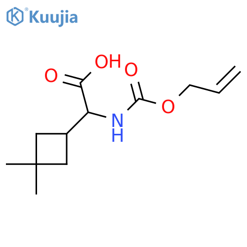 2-(3,3-dimethylcyclobutyl)-2-{(prop-2-en-1-yloxy)carbonylamino}acetic acid structure
