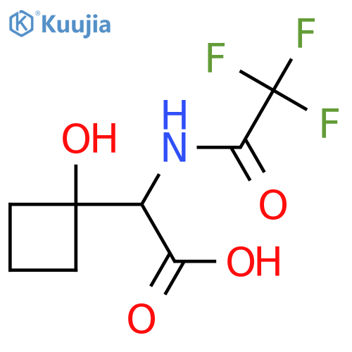 2-(1-Hydroxycyclobutyl)-2-(2,2,2-trifluoroacetamido)acetic acid structure