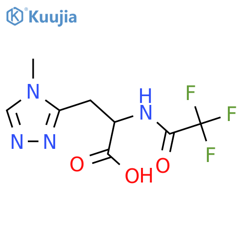 3-(4-methyl-4H-1,2,4-triazol-3-yl)-2-(2,2,2-trifluoroacetamido)propanoic acid structure