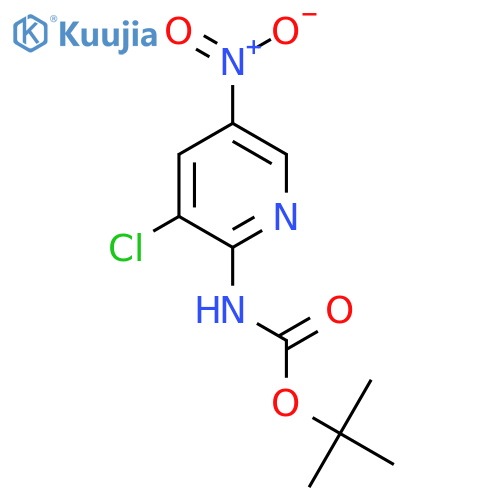 tert-butyl N-(3-chloro-5-nitropyridin-2-yl)carbamate structure
