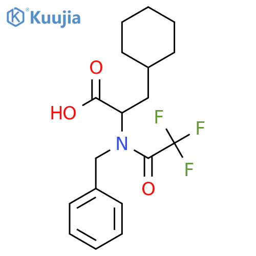2-(N-benzyl-2,2,2-trifluoroacetamido)-3-cyclohexylpropanoic acid structure