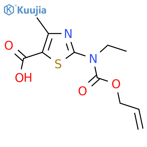 2-{ethyl(prop-2-en-1-yloxy)carbonylamino}-4-methyl-1,3-thiazole-5-carboxylic acid structure