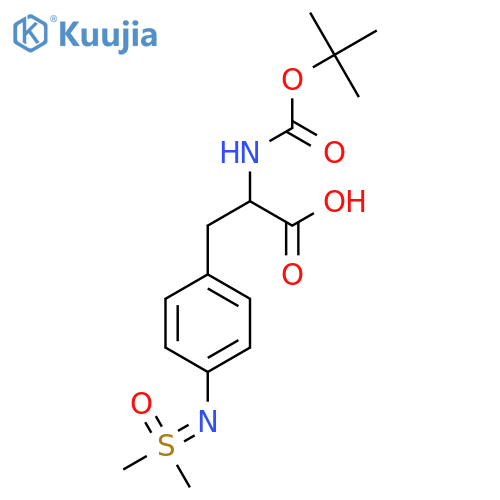 2-{(tert-butoxy)carbonylamino}-3-(4-{dimethyl(oxo)-lambda6-sulfanylideneamino}phenyl)propanoic acid structure