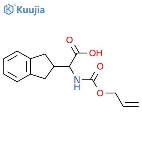 2-(2,3-dihydro-1H-inden-2-yl)-2-{[(prop-2-en-1-yloxy)carbonyl]amino}acetic acid structure