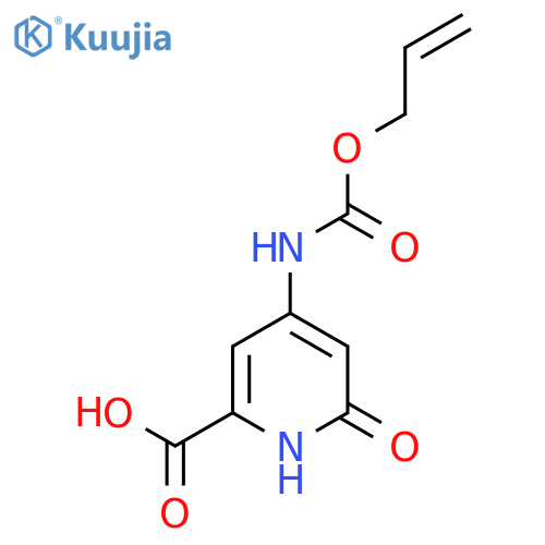 6-hydroxy-4-{(prop-2-en-1-yloxy)carbonylamino}pyridine-2-carboxylic acid structure