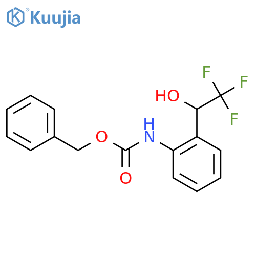 benzyl N-2-(2,2,2-trifluoro-1-hydroxyethyl)phenylcarbamate structure
