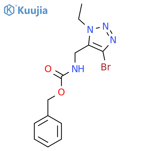 benzyl N-[(4-bromo-1-ethyl-1H-1,2,3-triazol-5-yl)methyl]carbamate structure