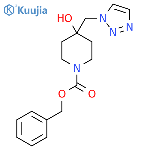 benzyl 4-hydroxy-4-(1H-1,2,3-triazol-1-yl)methylpiperidine-1-carboxylate structure