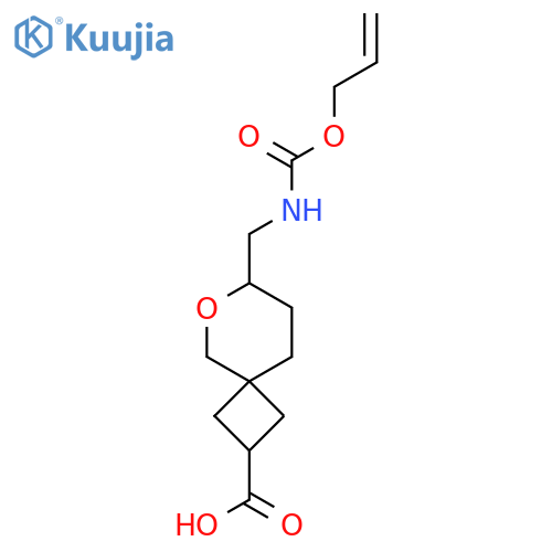7-({(prop-2-en-1-yloxy)carbonylamino}methyl)-6-oxaspiro3.5nonane-2-carboxylic acid structure