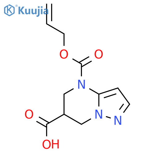4-(prop-2-en-1-yloxy)carbonyl-4H,5H,6H,7H-pyrazolo1,5-apyrimidine-6-carboxylic acid structure