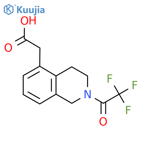 2-2-(2,2,2-trifluoroacetyl)-1,2,3,4-tetrahydroisoquinolin-5-ylacetic acid structure