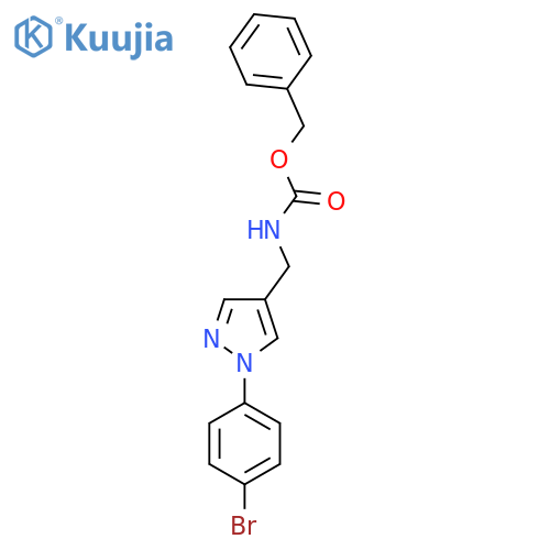 benzyl N-{1-(4-bromophenyl)-1H-pyrazol-4-ylmethyl}carbamate structure