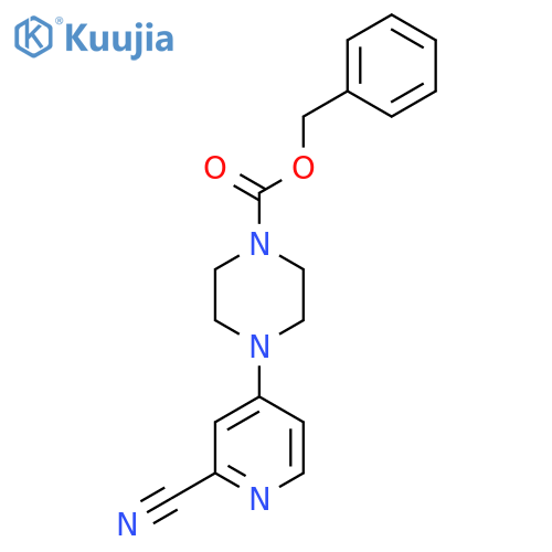 Benzyl 4-(2-cyanopyridin-4-yl)piperazine-1-carboxylate structure